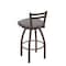 Holland Bar Stool Co 30" Low Back Swivel Bar Stool, Bronze Finish, Canter Grey Seat 41130BZ007 - alternate 2